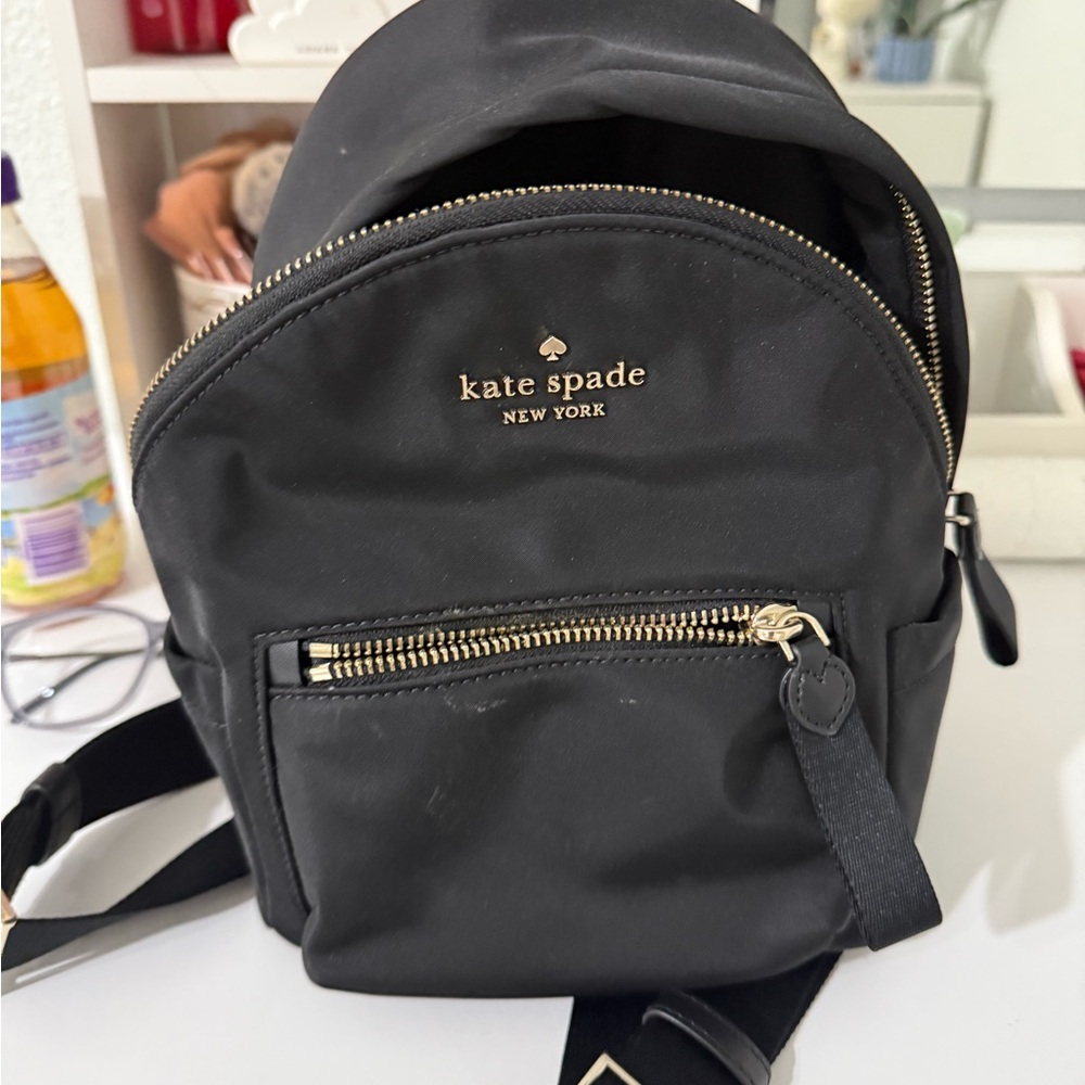 Kate Spade Black Nylon Backpack